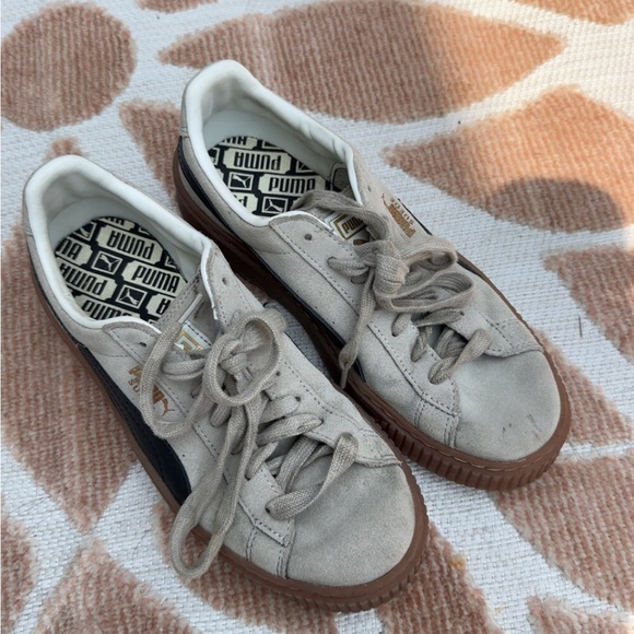 Puma Grey/Tan and Black Sneakers - Picture 4 of 5